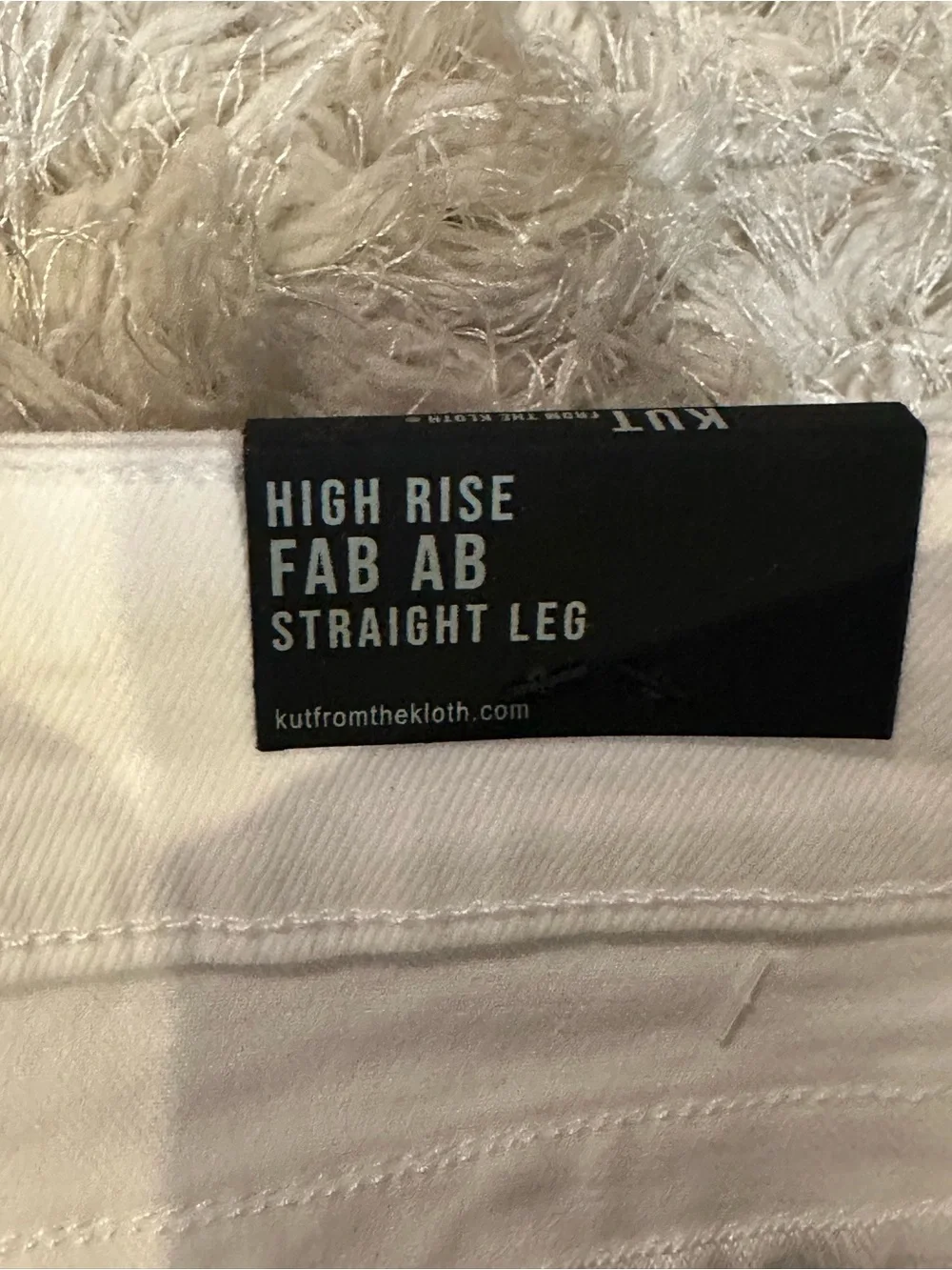 NWT Kut from the Kloth High Rise Fab Ab Straight Leg White Jeans - 18W